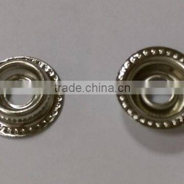 The Leisure Jacket Use Plastic Covered Top Metal Ring Snap Button