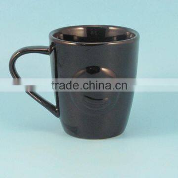 YF18016 custom molded coffee mug with embossing logo