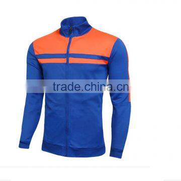 2016 cool design high quality hot sell blue orange track top
