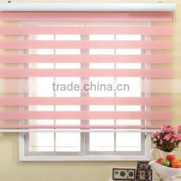 2015 products 100%polyester double layer zebra blinds