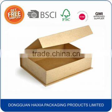 Luxury custom printed recyclable brown kraft paper gift box