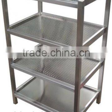 4-tier stainless steel flat-panel rack/shelf