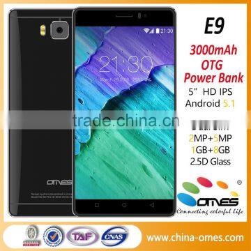 Latset Arrival Model OMES E9 3000 mAh Big battery 5inches android smart phone