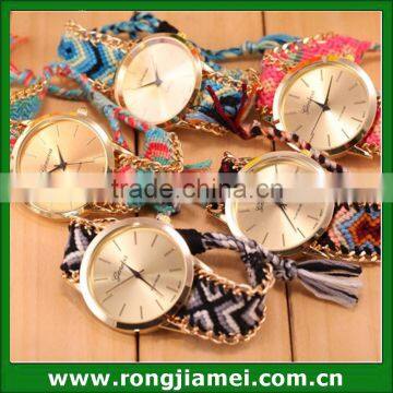 Hot Product Unique Design Rope Hand Stylish Girls Fancy Watches