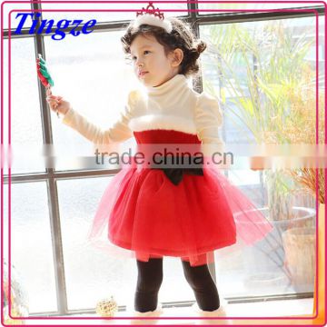 Wholesale fashion christmas girls clothes christmas winter child dress TR-CA19