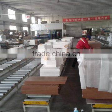 China Cheap White Gloss Pvc Mdf Kitchen Cabinet Doors photo-3