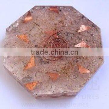 Orgonite Rose Quartz Octagon Vastu Plate : Wholesale Orgone Supplier India