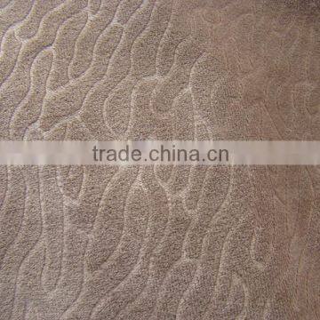 TAY Turky market popular sofa fabric polyester velvet burn out wave pattern sofa fabric boned with TC soft pile sofa fabric