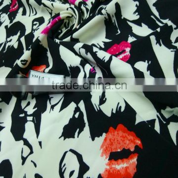 2016 High quality double twill lip printing fabric