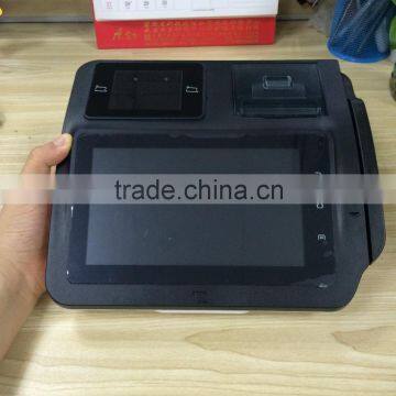 wireless 7' android rfid pos with barcode reader/finger printer/card reader/bluetooth pos terminal