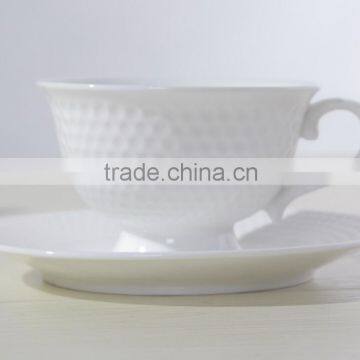 Golf Ball Dimples Pattern porcelain saucer set