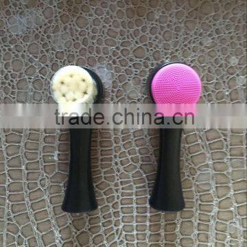 silicone facial cleaning pore brush,double sides cleaner tools