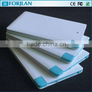 super thin wallet card power bank built in cable 1500mah, 2000mah, 2500mah