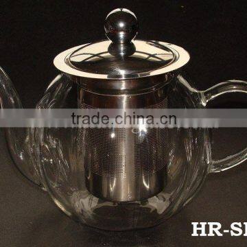 Glass Teapot With Stainless Steel Filter & Cover