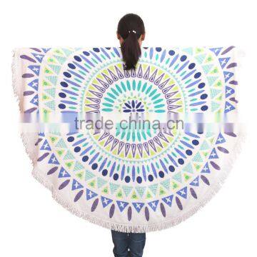 Large Round Peshtemal Turkish Beach Towel From Designer Manufacturer photo-4