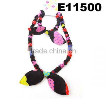 wholesale printed fabric rabbit ear elastic hair band headband set