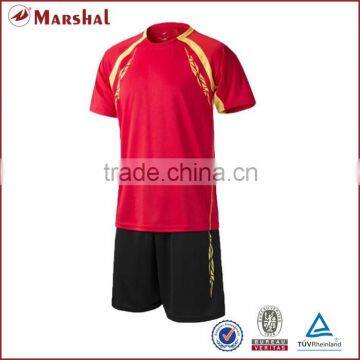 2015 New kids football uniform wholesale red color Kids football kits