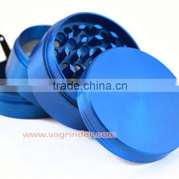 Aluminum Rasta Grinder 2.2" 4 Piece Tobacco Herb Spice Crusher Muller Gift Box photo-3