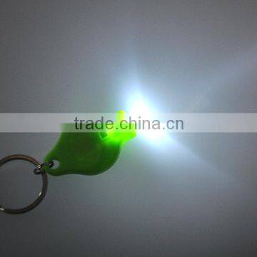 High Quality Plastic 40000mcd White Light LED Promotion Key Chain Factory photo-5