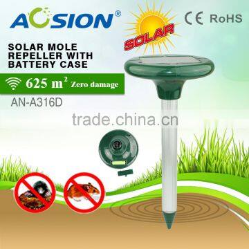 Aosion solar gopher repellent drives away the underground rodents(moles,voles) with powerful sonic