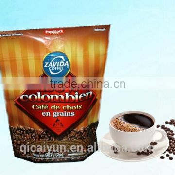 Customized printing top grade stand up 500g coffee bag/coffee bag wholesale