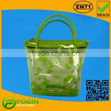 Green Transparent PVC Cosmetic Bag