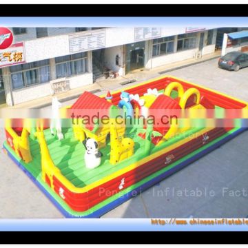 popular carton inflatable jumping bouncer slide castle park