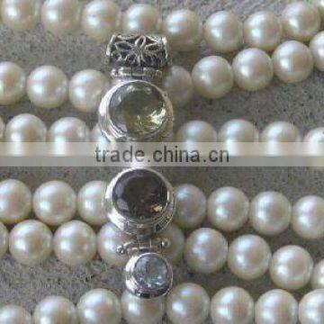 Genuine Gemstone Necklace Womens Promise Rings Blue Topaz Ring Diamond Studs