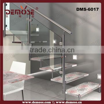 prefabricated glass loft stairs in small house