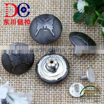 19MM Metal Customized Butterfly Shape Button Brass Jeans Button for Jacket Shank Button