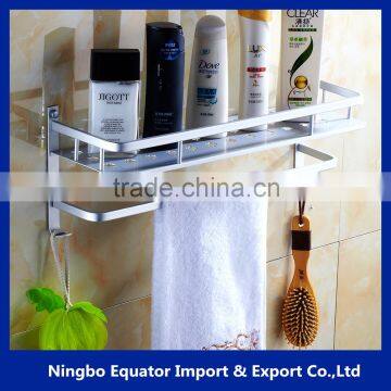 aluminium wall mounted hotel bathroom hanging clothes rack/over toilet steel rack