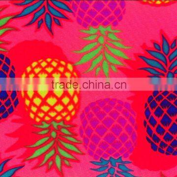 Stock for pineapple printed swimwear fabric