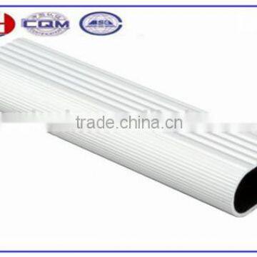 European famous size 30mm x 15mm wavy surface extruded aluminum tube in silver anodized finish