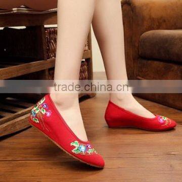 Women Casual Slip on Old Beijing Shoes Pointed Toe Chinese Flower Embroidered Ladies Cotton Canvas Flats Good Quality No Logos photo-5