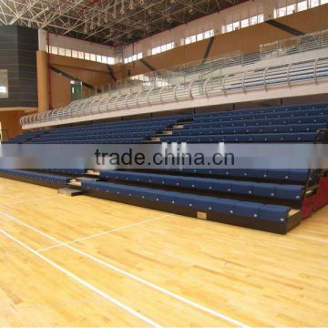 sport facility telescopic tribune telescopic folding plastic seating flex grandstand. portable bleacher