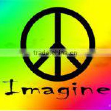 Imagine Peace On Tie-Dye License Plate