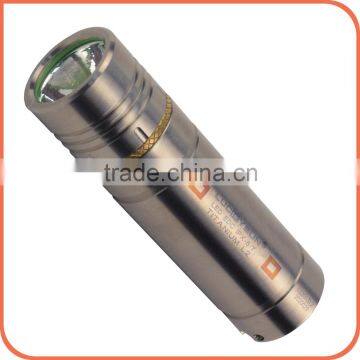 Titanium alloy Q5 mini flashlight 16340 rechargeable battery Waterproof Led Spot Lights