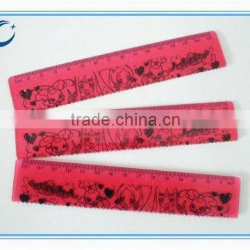 2015 Wholesale Cheap School Plastic Ruler 30cm Clear Plastic Ruler With Logo Printing photo-4