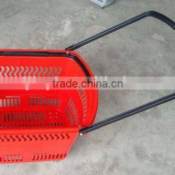 Plastic Rolling Shopping Basket