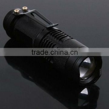 Mini LED Torch 7W 300LM CREE Q5 LED Flashlight Adjustable Focus Zoom flashlight