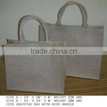 Eco-Friendly Jute Shopping Bag with Padded Rope Handle