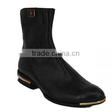 Boots on Sale Black Boots Puppy Heel Leather Ankle Boots photo-2