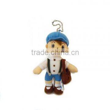 China Plush baby doll keychain stuffed soft Mini boy dolls key ring toys