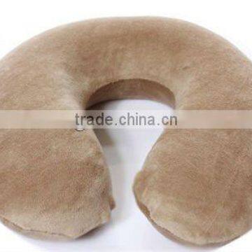 Promotion inflatable pillow, inflatable travel pillow, flocked inflatable neck pillow