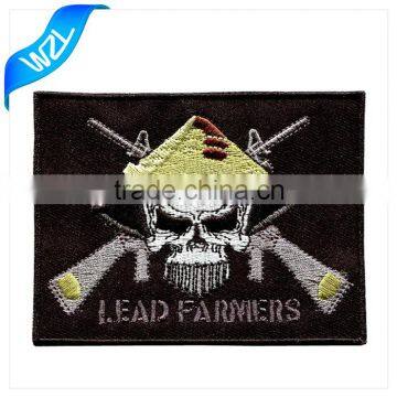 Skull military adhesive back embroidery patches, crest patch/ arm patch/ hat patches                        
                                                                                Supplier's Choice