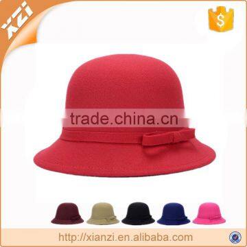 Pure polyester hat european style bowler hats short brim cloche hat