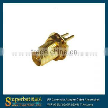 sma female connector RP-SMA End Launch Jack(male pin) bulkhead PCB Mount