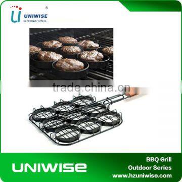 Non-Stick Small Hamburger cooking grid netting Grill Basket