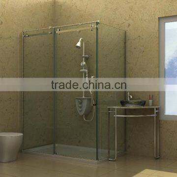 2016 hot sale shower sliding door hardware with flat track