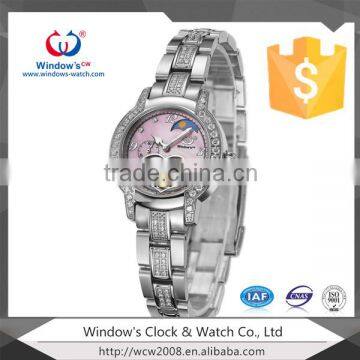 Hot stainless steel japan mechanical automatic movement watch